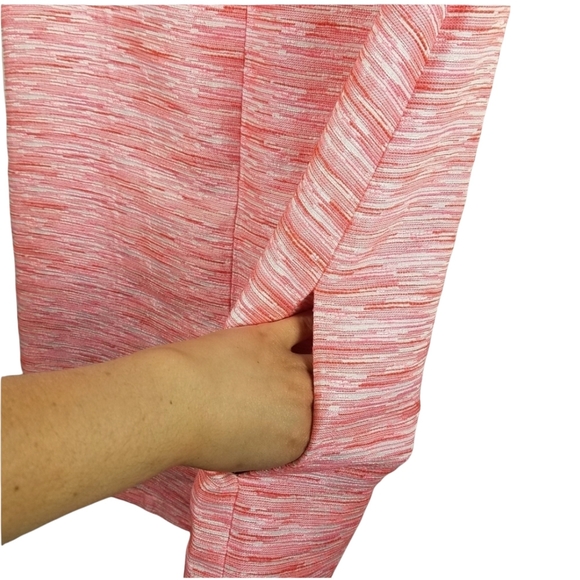 CeCe by CYNTHIA STEFFE Jacquard Shift Short Sleeve Tweed Pink Mini Dress Size 4 - Picture 10 of 13